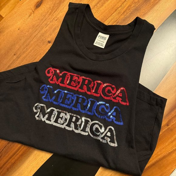 PINK Victoria's Secret Tops - Victorias Secret PINK ‘MERICA Patriotic Tank Top Women's XS